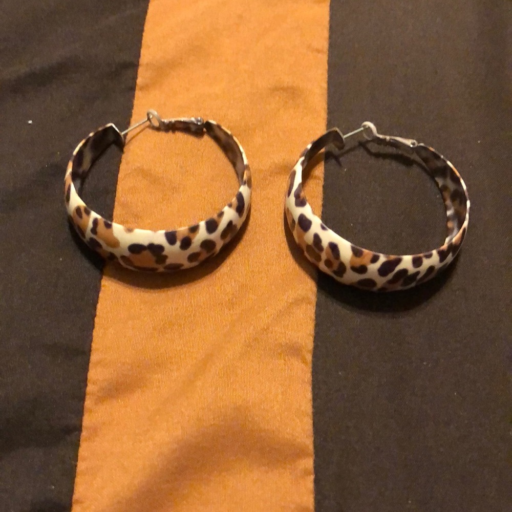 Leopard print earrings